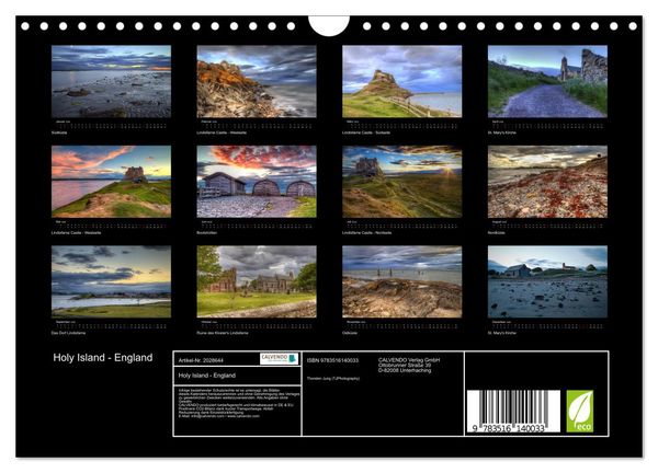 Produktbild: Holy Island - England (Wandkalender 2026 DIN A4 quer), CALVENDO Monatskalender