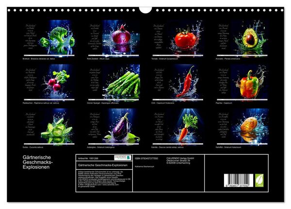 Produktbild: G&auml;rtnerische Geschmacks-Explosionen (Wandkalender 2026 DIN A3 quer), CALVENDO Monatskalender