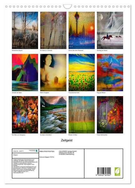 Produktbild: Zeitgeist (Wandkalender 2026 DIN A3 hoch), CALVENDO Monatskalender