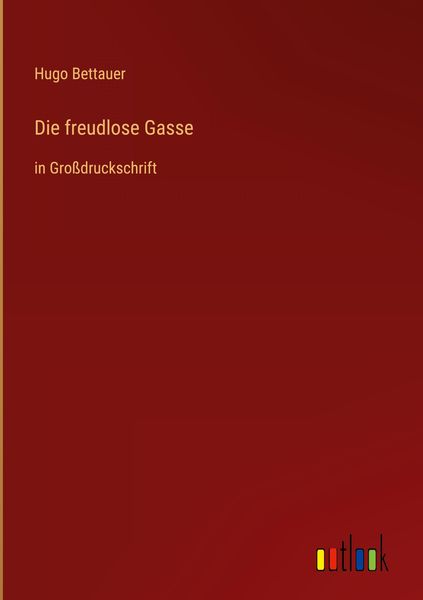 Produktbild: Die freudlose Gasse