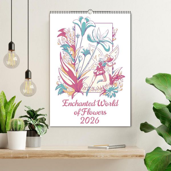 Produktbild: Enchanted World of Flowers (Wall Calendar 2026 DIN A2 portrait), CALVENDO 12 Month Wall Calendar
