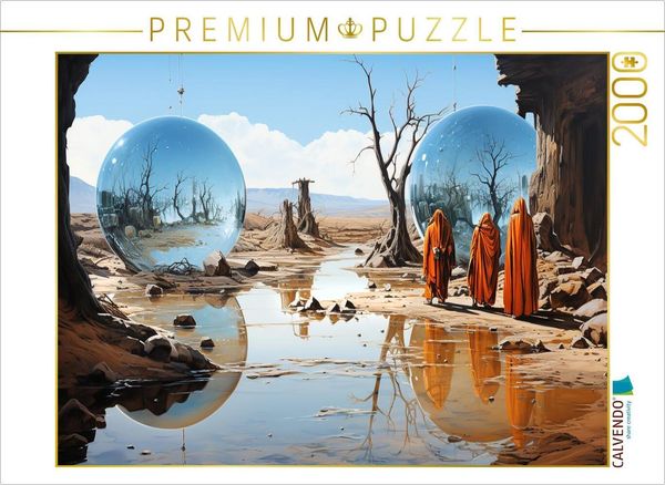 Produktbild: CALVENDO Puzzle Blaue Kugeln | 2000 Teile Lege-Gr&ouml;&szlig;e 90x67cm Foto-Puzzle f&uuml;r gl&uuml;ckliche Stunden