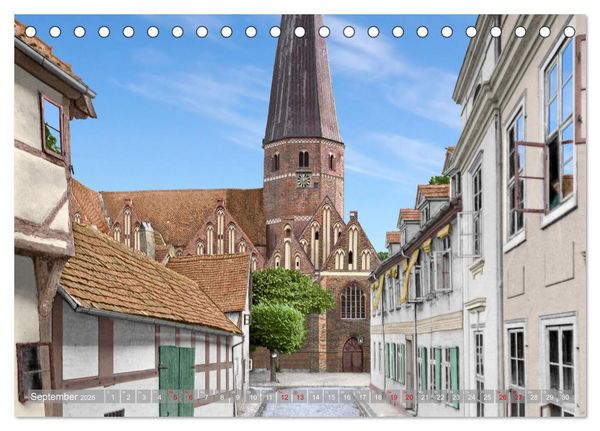 Produktbild: Salzwedel zur Kaiserzeit in Farbe - Fotos restauriert und koloriert (Tischkalender 2026 DIN A5 quer), CALVENDO Monatskalender