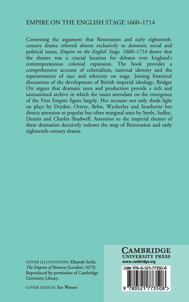 Produktbild: Empire on the English Stage 1660-1714