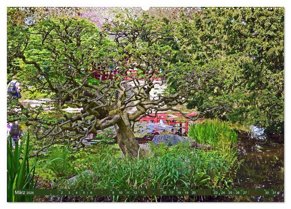 Produktbild: Japanischer Garten Leverkusen (hochwertiger Premium Wandkalender 2026 DIN A2 quer), Kunstdruck in Hochglanz