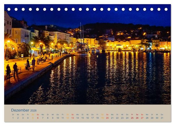 Produktbild: Kroatische Inseln - Mit dem Motorsegler unterwegs in der Kvarner Bucht (Tischkalender 2026 DIN A5 quer), CALVENDO Monatskalender