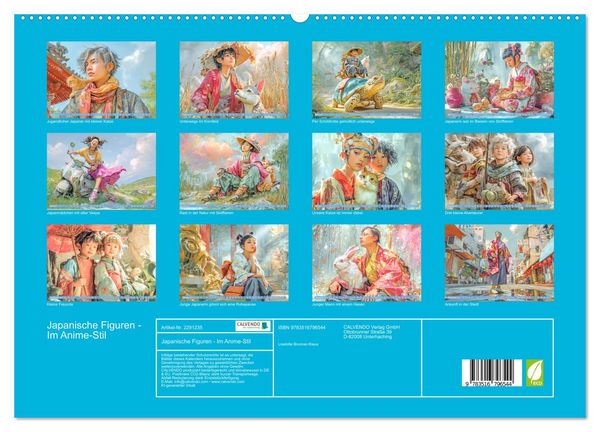 Produktbild: Japanische Figuren - Im Anime-Stil (hochwertiger Premium Wandkalender 2027 DIN A2 quer), Kunstdruck in Hochglanz