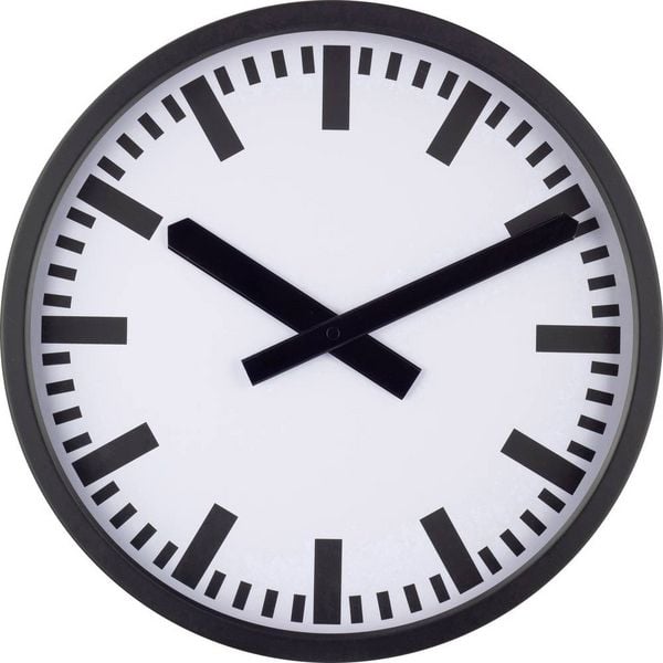 Produktbild: EUROTIME 59540-05 Funk Funkuhr 35cm x 35mm x 50mm Schwarz (matt)