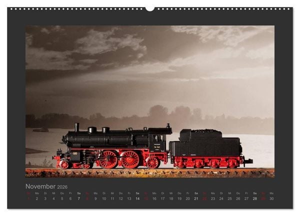 Produktbild: Dampflokomotiven in Spur N (Wandkalender 2026 DIN A2 quer), CALVENDO Monatskalender