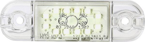 Produktbild: SecoR&uuml;t Umriss-Markierungsleuchte Offene Kabelenden Markierungsleuchte vorne 12 V, 24 V Wei&szlig; Klarglas