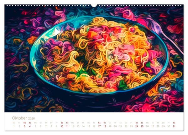 Produktbild: FAST FOOD KUNST (Wandkalender 2026 DIN A2 quer), CALVENDO Monatskalender