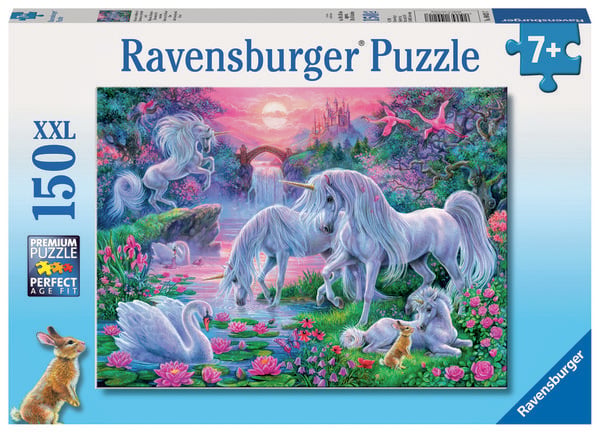 Produktbild: Puzzle Ravensburger Einh&ouml;rner im Abendrot 150 Teile XXL