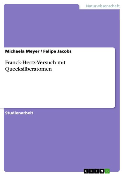 Produktbild: Franck-Hertz-Versuch mit Quecksilberatomen