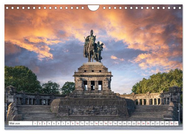 Produktbild: Unterwegs - Rhein-Burgen-Weg (Wandkalender 2026 DIN A4 quer), CALVENDO Monatskalender