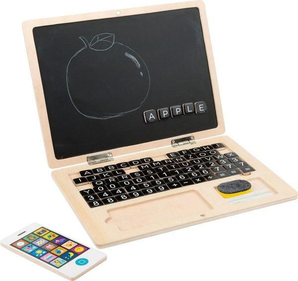 Produktbild: Holz-Laptop mit Magnet-Tafel