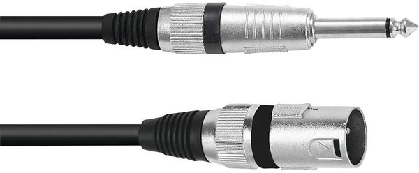 Produktbild: Omnitronic 3022519B XLR Adapterkabel [1x XLR-Stecker 3 polig - 1x Klinkenstecker 6.3 mm (mono)] 2.00 m Schwarz