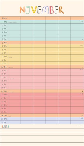 Produktbild: Familienplaner Unser buntes Jahr 2027