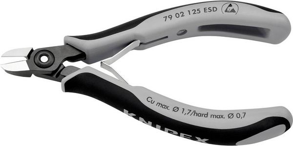 Produktbild: Knipex 79 02 125 ESD ESD Seitenschneider mit Facette 125mm