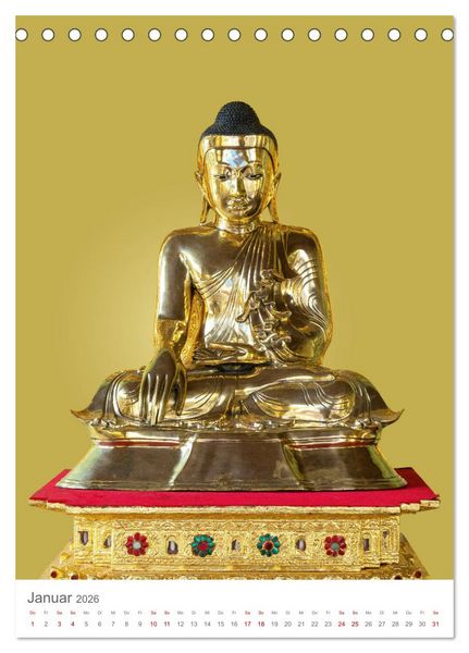Produktbild: Buddha tr&auml;gt Gold (Tischkalender 2026 DIN A5 hoch), CALVENDO Monatskalender