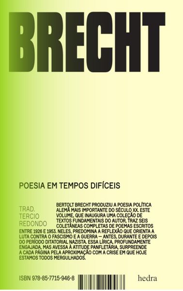 Produktbild: Poesia em tempos dif&iacute;ceis