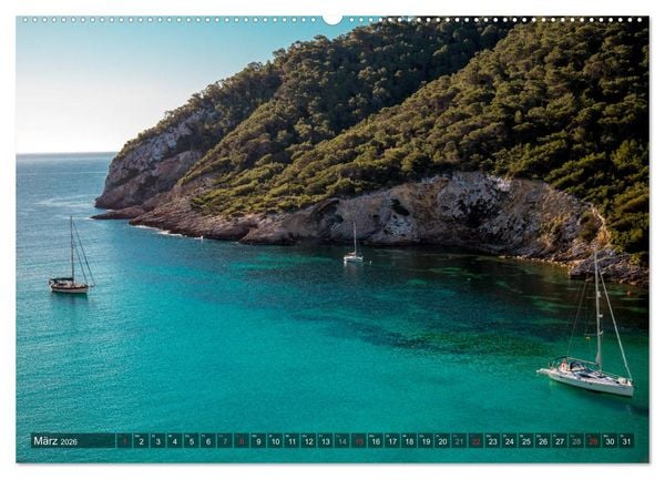 Produktbild: Ibiza K&uuml;ste, Buchten und Str&auml;nde (hochwertiger Premium Wandkalender 2026 DIN A2 quer), Kunstdruck in Hochglanz
