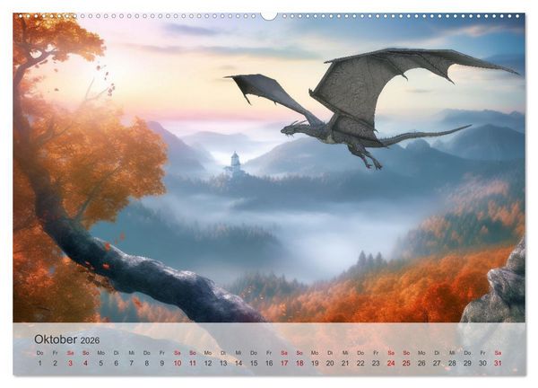 Produktbild: Im Land der sch&ouml;nen Drachen (Wandkalender 2026 DIN A2 quer), CALVENDO Monatskalender