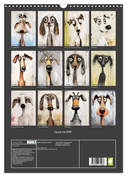 Produktbild: Hund mit Pfiff (Wandkalender 2026 DIN A3 hoch), CALVENDO Monatskalender