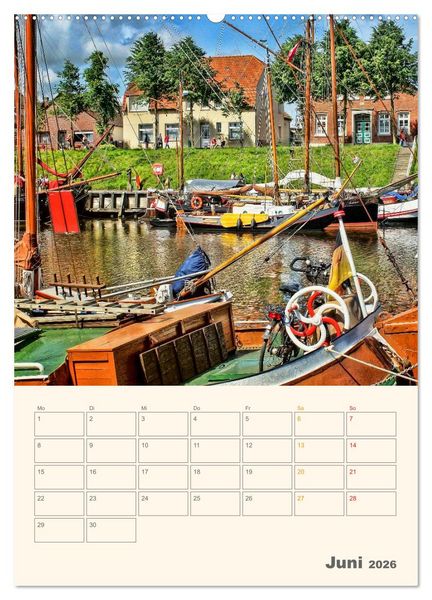 Produktbild: Ostfriesland - Carolinensiel, der Museumshafen (hochwertiger Premium Wandkalender 2026 DIN A2 hoch), Kunstdruck in Hochglanz