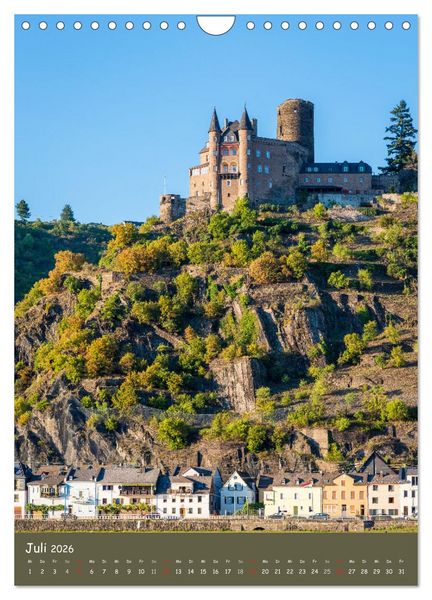 Produktbild: Burgen am Mittelrhein (Wandkalender 2026 DIN A4 hoch), CALVENDO Monatskalender