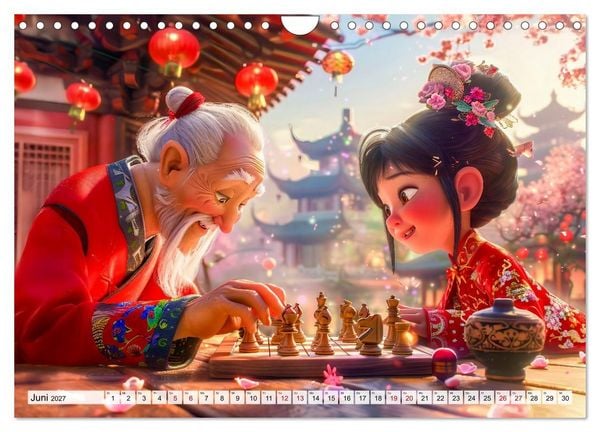 Produktbild: Chinesische Fantasy - Szenen inspiriert von Anime und Tradition (Wandkalender 2027 DIN A4 quer), CALVENDO Monatskalender
