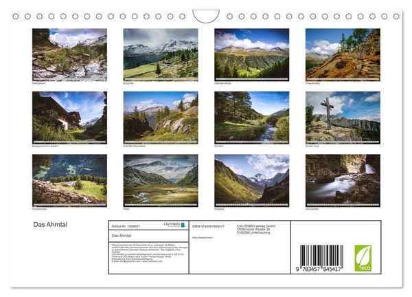 Produktbild: Das Ahrntal (Wandkalender 2026 DIN A4 quer), CALVENDO Monatskalender