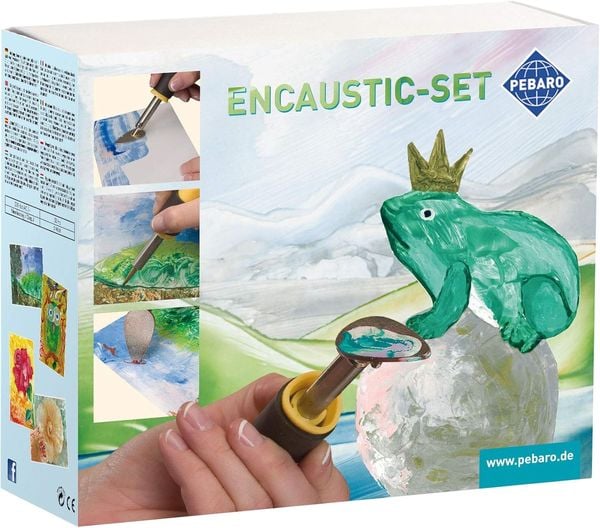 PEBARO 0279 - Encaustic Bastelset, Kreativ Set inkl. Wachsfarben und Malkarten