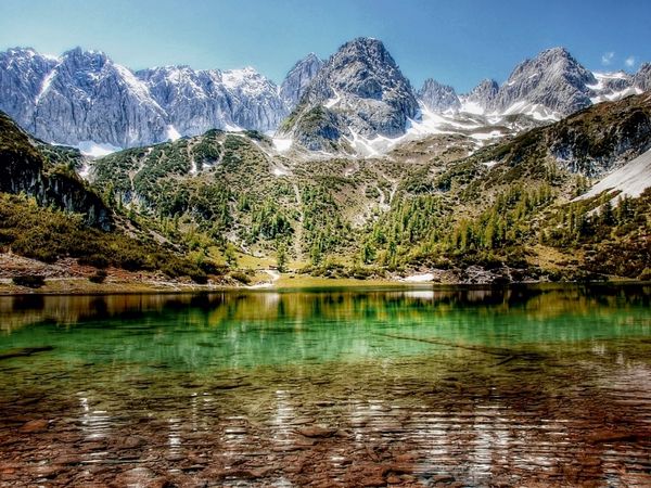 Produktbild: CALVENDO Puzzle Ein Motiv aus dem Kalender Traumhafte Alpen - Bergseen und Almen 1000 Teile Puzzle quer | 1000 Teile Lege-Gr&ouml;&szlig;e 64 &times; 48 cm Foto-Puzzle f&uuml;r gl&uuml;ckliche Stunden
