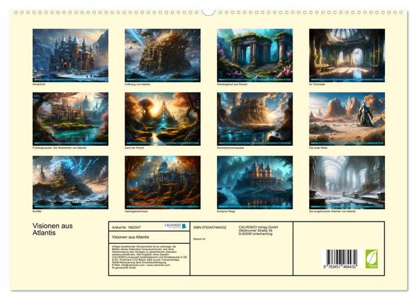 Produktbild: Visionen aus Atlantis (hochwertiger Premium Wandkalender 2026 DIN A2 quer), Kunstdruck in Hochglanz