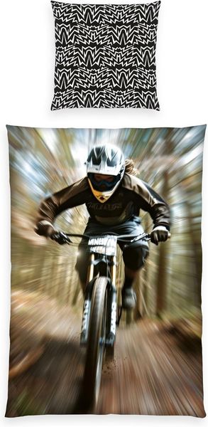 Produktbild: Herding 4859437050 - Young Collection, Mountainbike, Bettw&auml;sche-Set, Mikrofaser, 80 x 80 cm, 135 x 200 cm