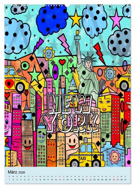 Produktbild: United States Pop Art von Nico Bielow (Wandkalender 2026 DIN A2 hoch), CALVENDO Monatskalender