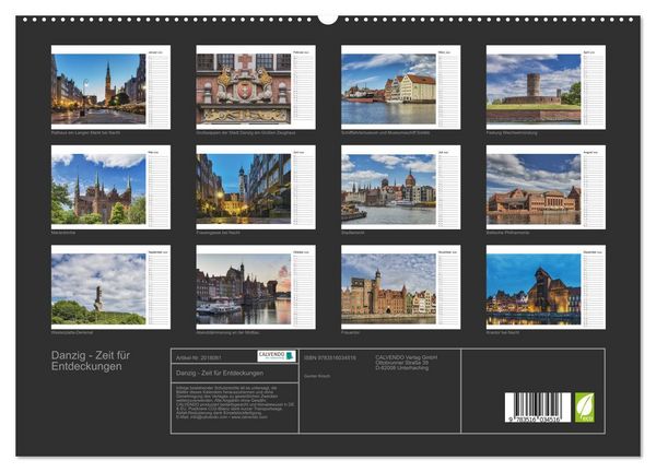 Produktbild: Danzig - Zeit f&uuml;r Entdeckungen (hochwertiger Premium Wandkalender 2026 DIN A2 quer), Kunstdruck in Hochglanz