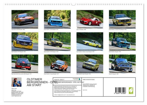 Produktbild: OLDTIMER BERGRENNEN - OPEL AM START (hochwertiger Premium Wandkalender 2026 DIN A2 quer), Kunstdruck in Hochglanz
