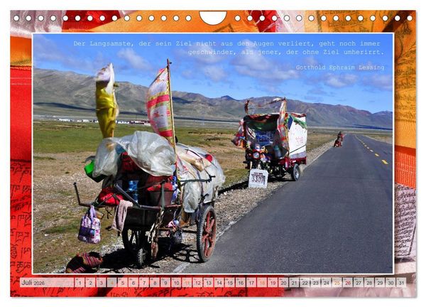 Produktbild: Farben Tibets (Wandkalender 2026 DIN A4 quer), CALVENDO Monatskalender