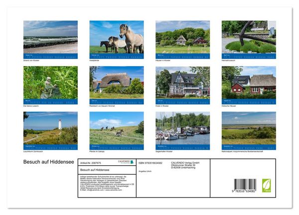 Produktbild: Besuch auf Hiddensee (hochwertiger Premium Wandkalender 2026 DIN A2 quer), Kunstdruck in Hochglanz
