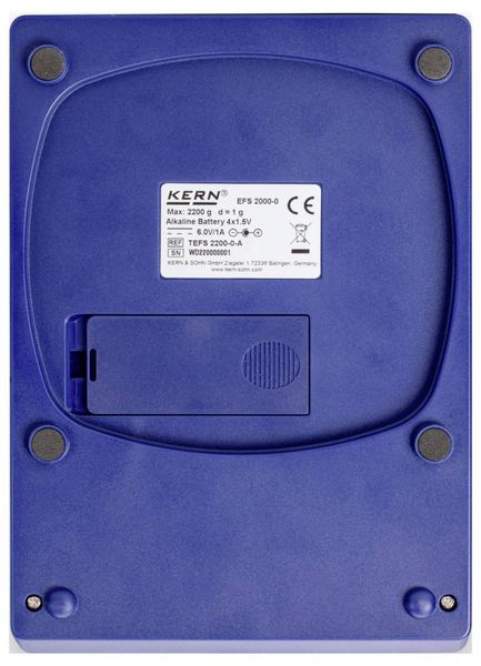 Produktbild: Kern EFS 2000-0 Schulwaage W&auml;gebereich (max.) 2.2kg Ablesbarkeit 1g batteriebetrieben Wei&szlig;