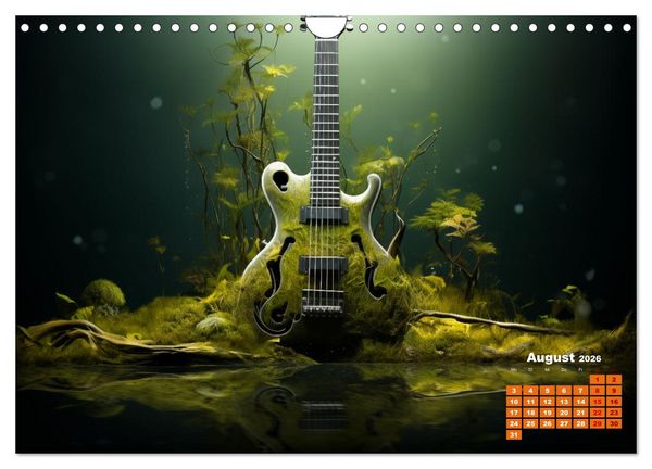 Produktbild: Sechs Saiten, Zw&ouml;lf Monate - Der Gitarrenkalender (Wandkalender 2026 DIN A4 quer), CALVENDO Monatskalender