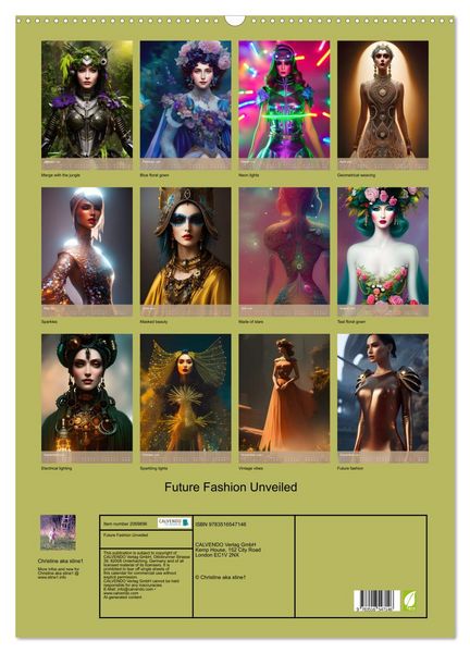 Produktbild: Future Fashion Unveiled (Wall Calendar 2026 DIN A2 portrait), CALVENDO 12 Month Wall Calendar