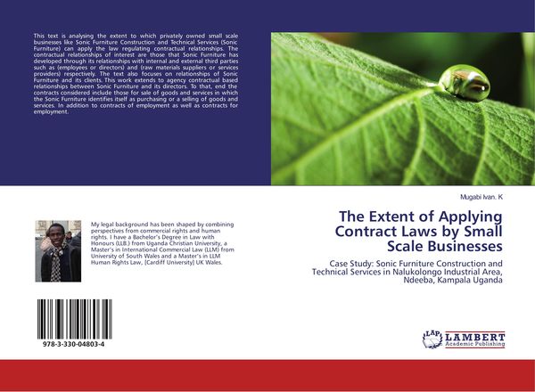Produktbild: The Extent of Applying Contract Laws by Small Scale Businesses