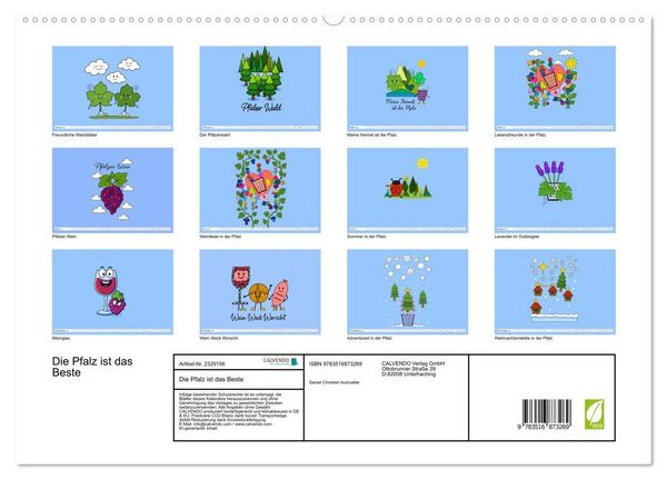 Produktbild: Die Pfalz ist das Beste (hochwertiger Premium Wandkalender 2027 DIN A2 quer), Kunstdruck in Hochglanz