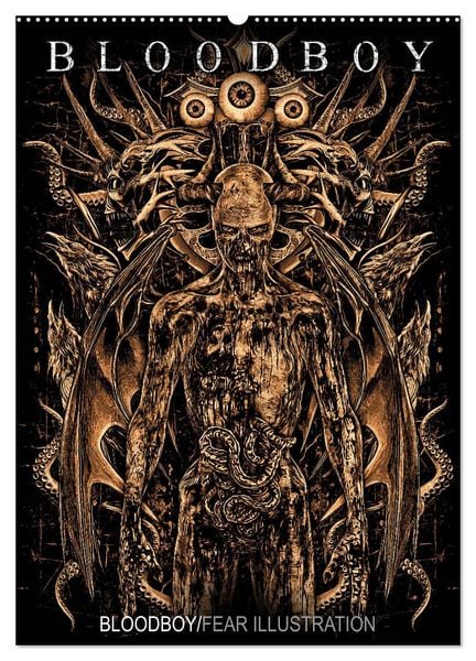 Produktbild: BLOODBOY/FEAR ILLUSTRATION (Wandkalender 2026 DIN A2 hoch), CALVENDO Monatskalender
