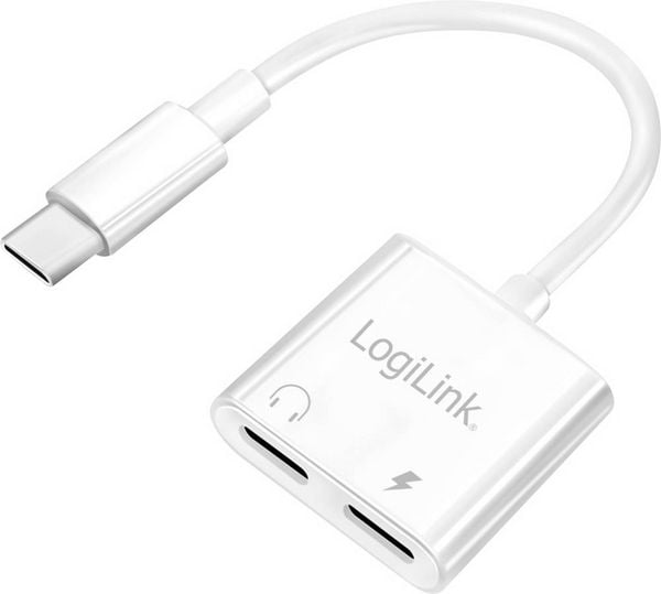 LogiLink UA0433 UA0433 USB-C® Audio Adapter Weiß