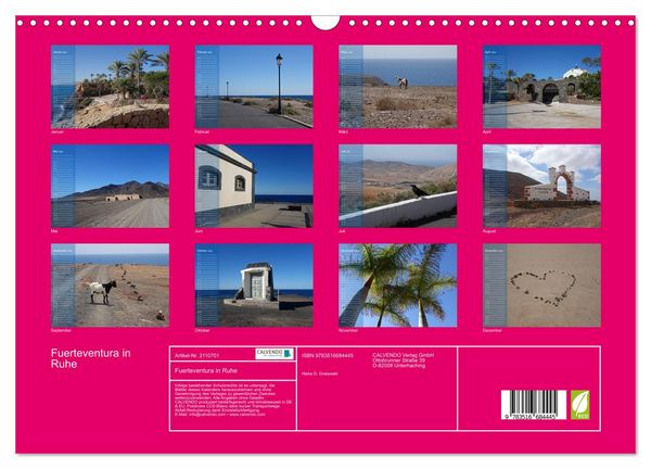 Produktbild: Fuerteventura in Ruhe (Wandkalender 2026 DIN A3 quer), CALVENDO Monatskalender
