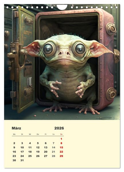 Produktbild: Kleine Gangster. Lustige Monster im Alltag (Wandkalender 2026 DIN A4 hoch), CALVENDO Monatskalender