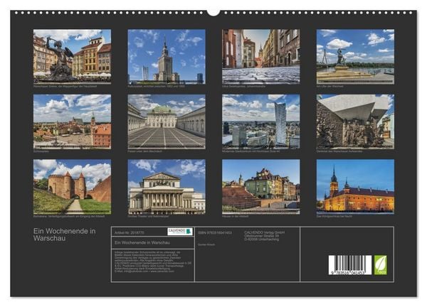 Produktbild: Ein Wochenende in Warschau (hochwertiger Premium Wandkalender 2026 DIN A2 quer), Kunstdruck in Hochglanz